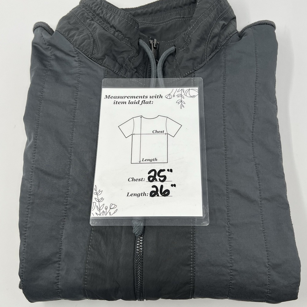 FP Movement Slow Rush Half Zip Pullover Jacket Casual Gray Size Small Athleisure - Picture 10 of 10